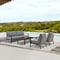 Armen Living Aileen Outdoor Patio 4-Piece Lounge Set in Aluminum and Wicker with Gray Cushions 840254333239 - alternate 6